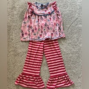 Matilda Jane size 8 Christmas ornament pajamas